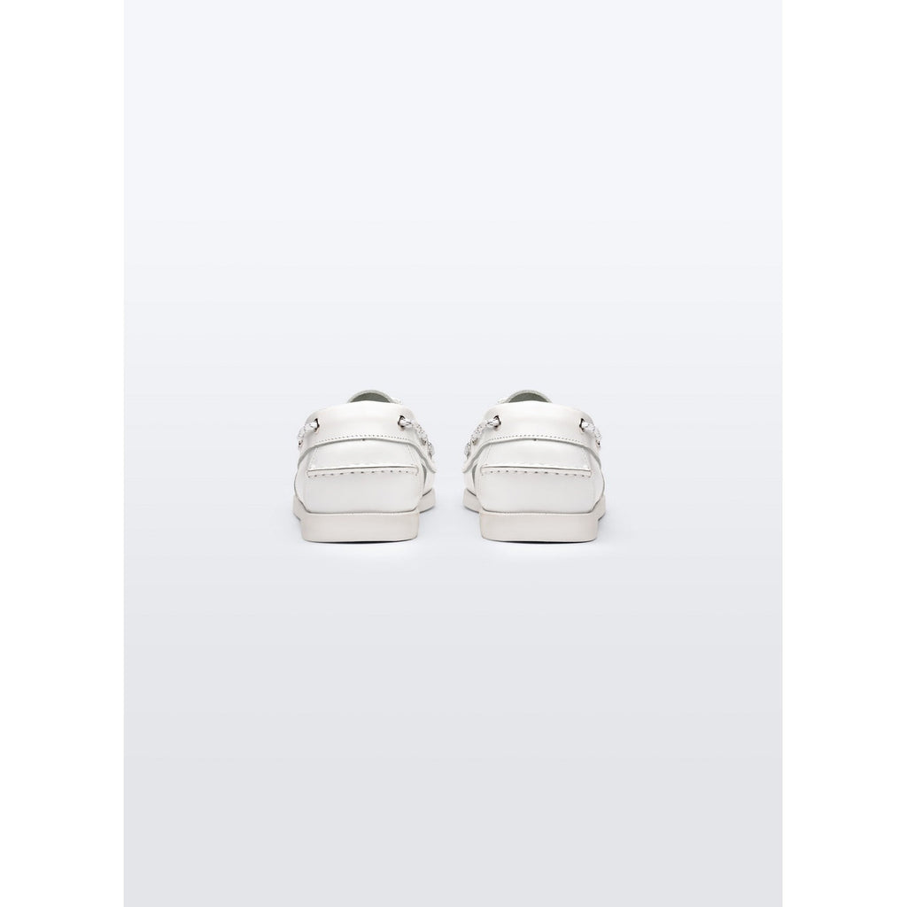Mocasines Náuticos Blancos Con Agujeros - Blanco
