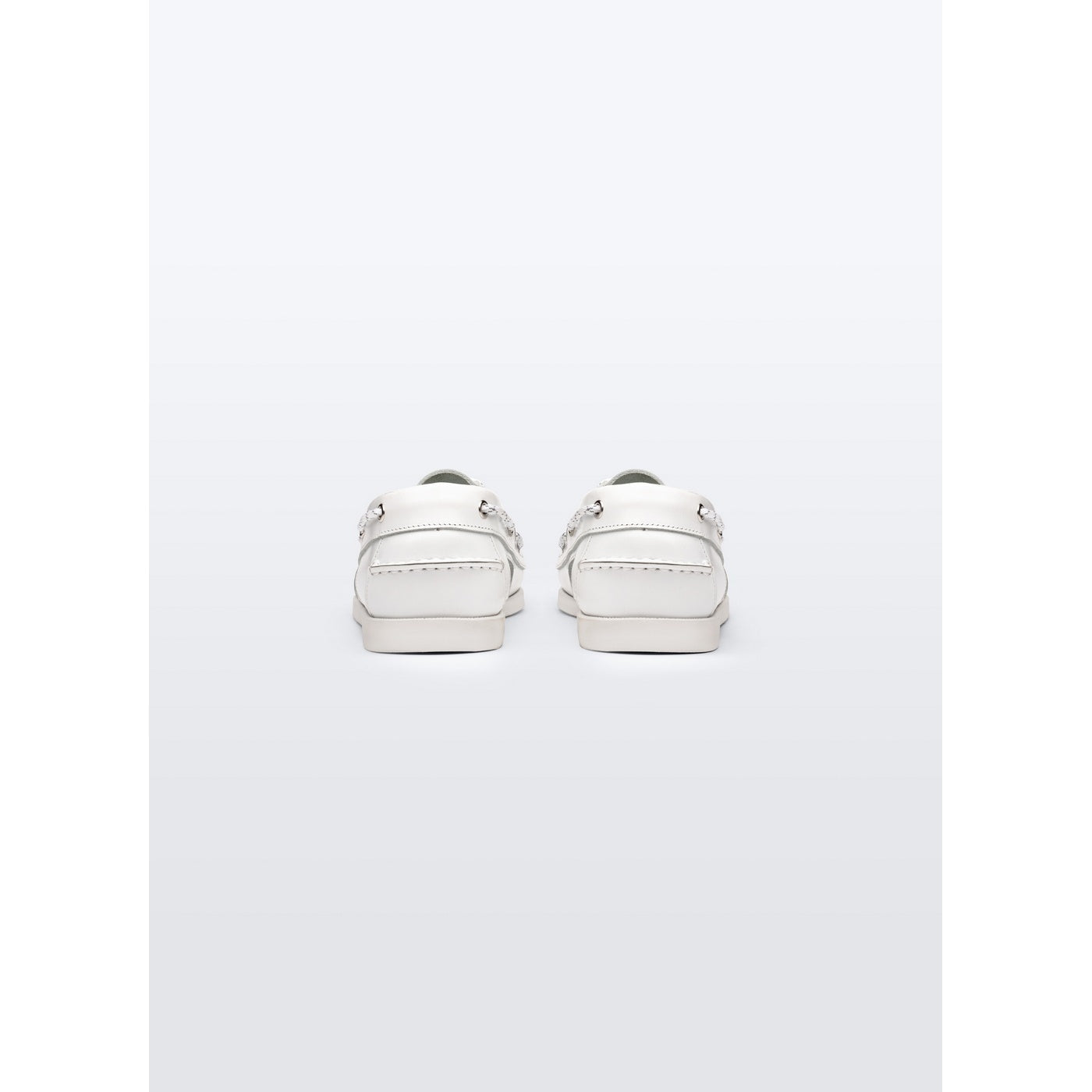 Mocasines Náuticos Blancos Con Agujeros - Blanco