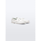 Mocasines Náuticos De Piel Napa - Blanco