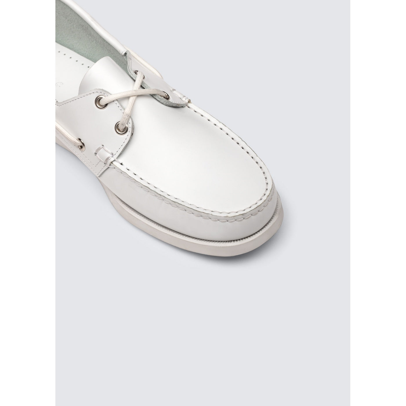 Mocasines Náuticos De Piel Napa - Blanco