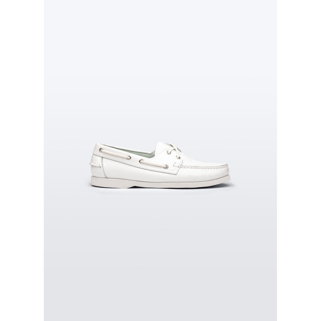 Mocasines Náuticos De Piel Napa - Blanco