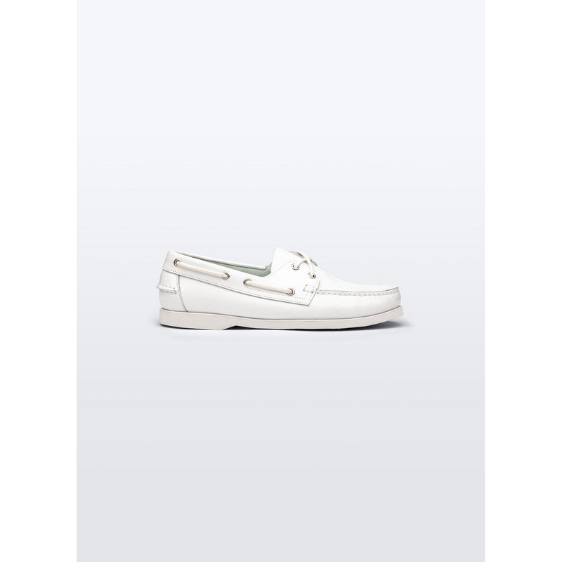 Mocasines Náuticos De Piel Napa - Blanco