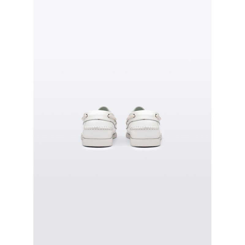 Mocasines Náuticos De Piel Napa - Blanco