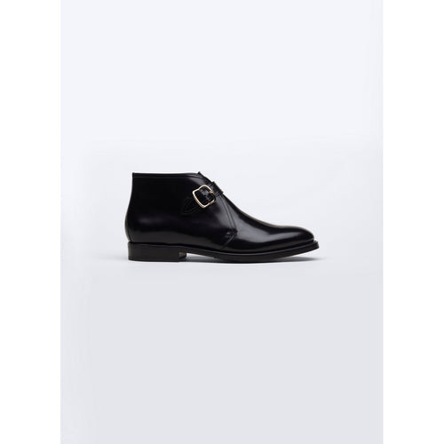 Bottines À Boucle En Cuir - Noir