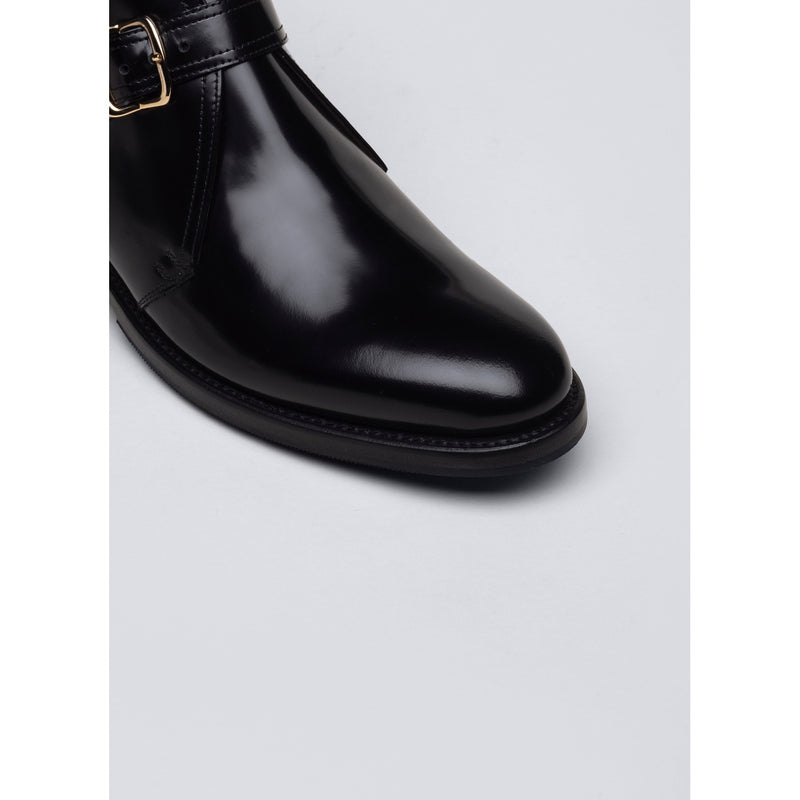 Bottines À Boucle En Cuir - Noir