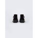 Botines de piel con hebilla - Negro