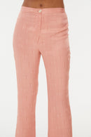 Pantalon Sixties Crop Jacquard Café Rose