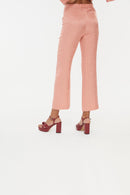 Pantalon Sixties Crop Jacquard Café Rose