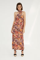 Robe Dos Nu Fleuri Nude