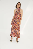 Robe Dos Nu Fleuri Nude