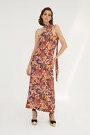 Robe Dos Nu Fleuri Nude