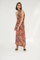 Robe Dos Nu Fleuri Nude