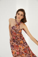 Robe Dos Nu Fleuri Nude