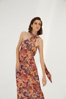 Robe Dos Nu Fleuri Nude
