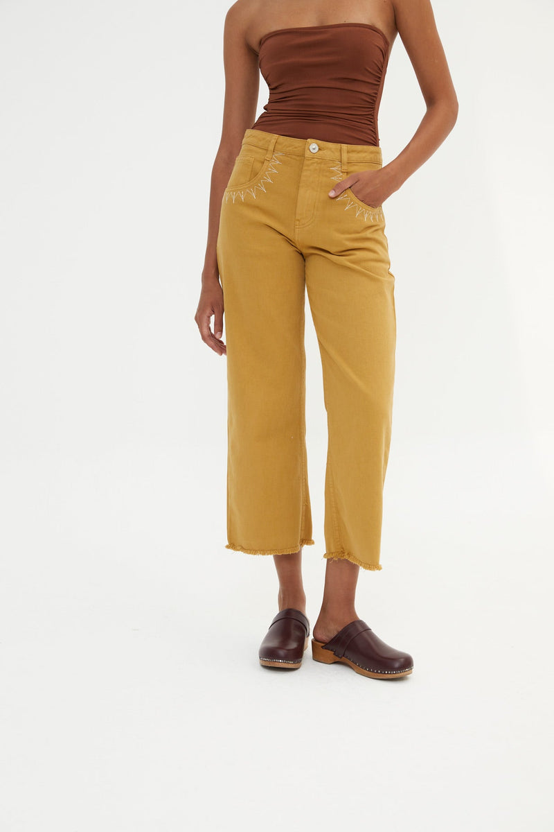 Jean Coachella Sergé Ocre