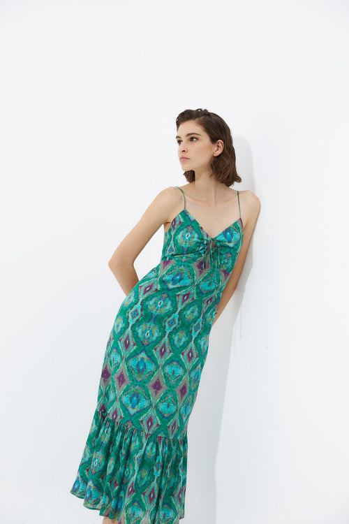 Robe Ibiza Indienne Vert