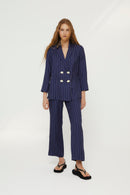 Pantalon Eighties Crop Diplomatique Bleu