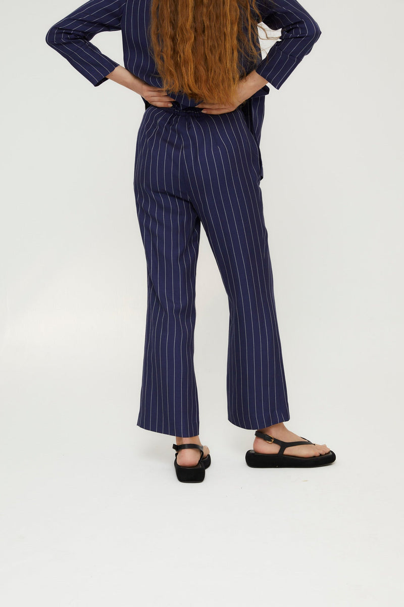 Pantalon Eighties Crop Diplomatique Bleu