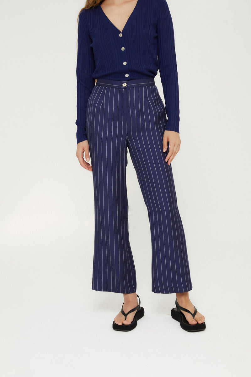 Pantalon Eighties Crop Diplomatique Bleu
