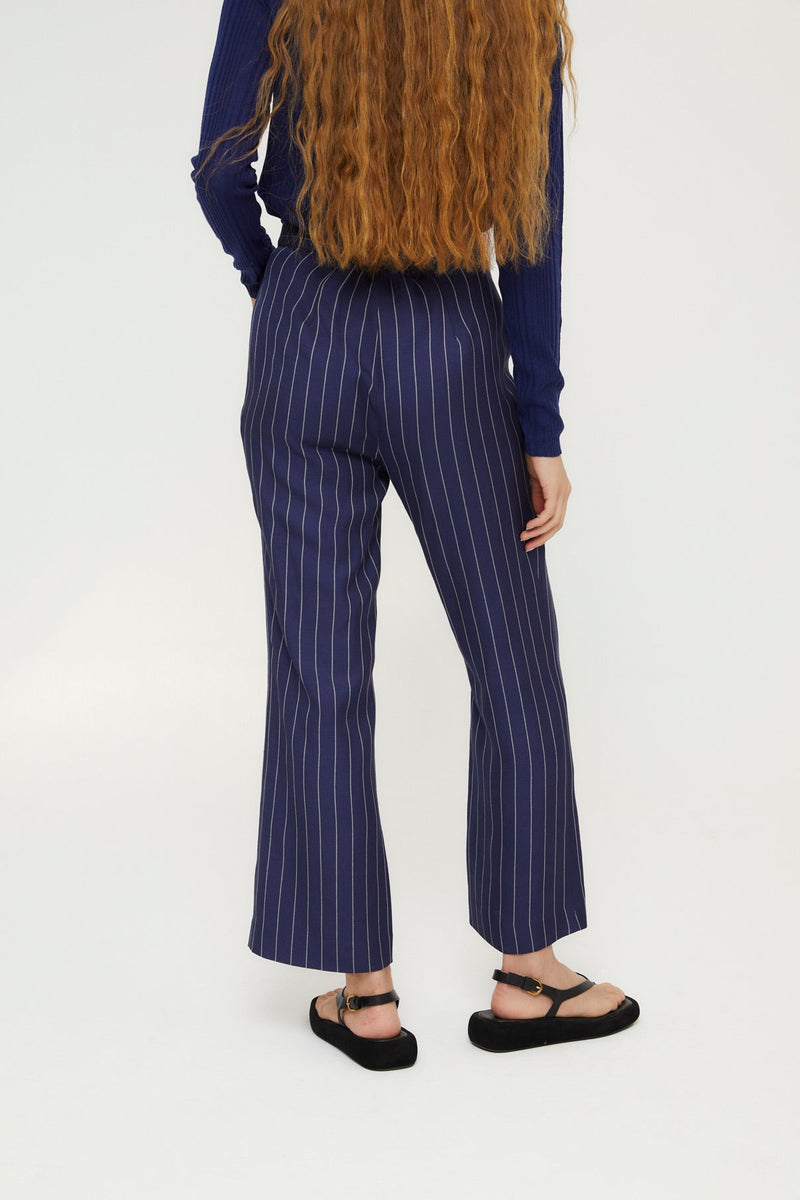 Pantalon Eighties Crop Diplomatique Bleu