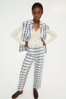 Pantalon Bruno Carreaux Bleu