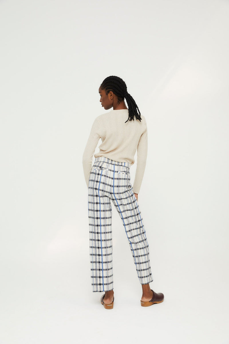Pantalon Bruno Carreaux Bleu