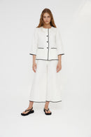 Pantalon Feston Fil Blanc
