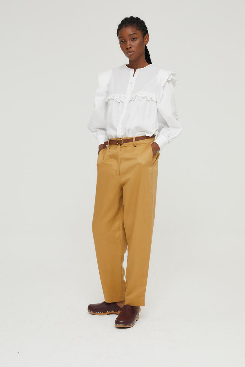Pantalon Gardo Lin Ocre