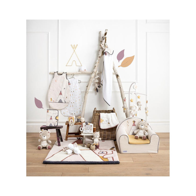 Doudou Ours En Velours Beige