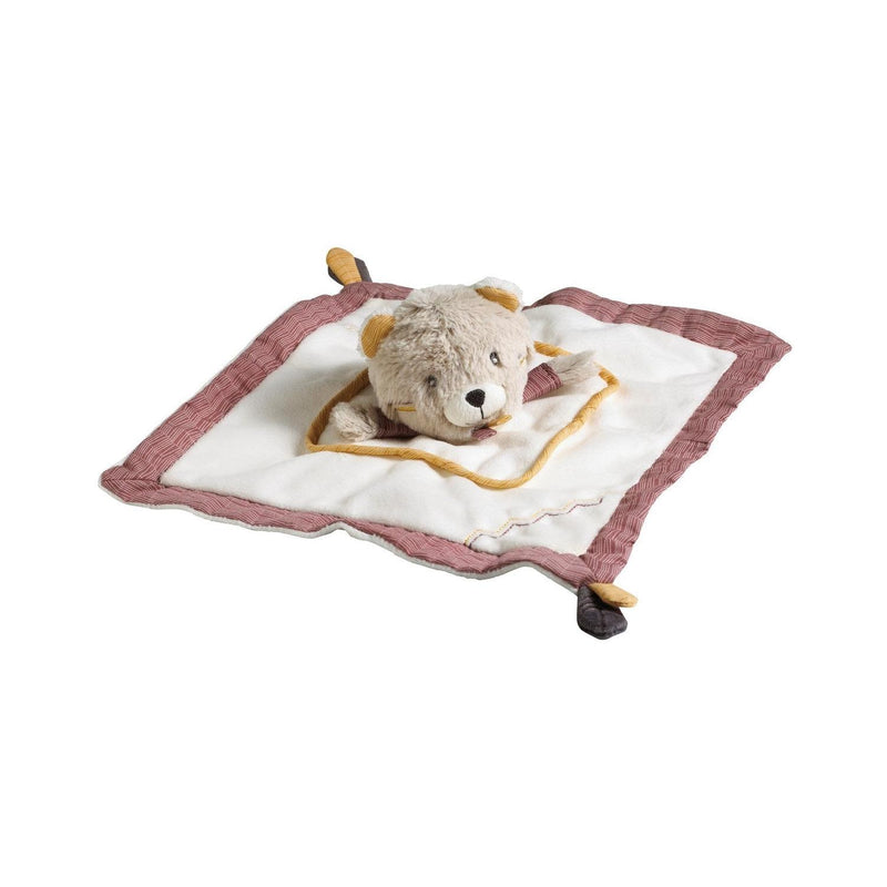 Doudou Mouchoir Ours En Velours Beige