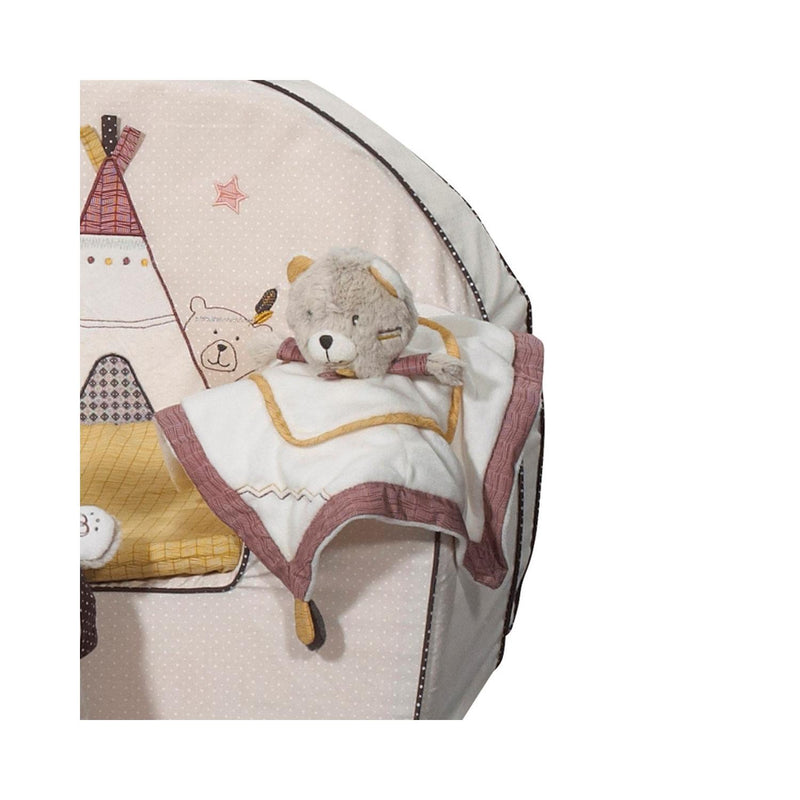 Doudou Mouchoir Ours En Velours Beige