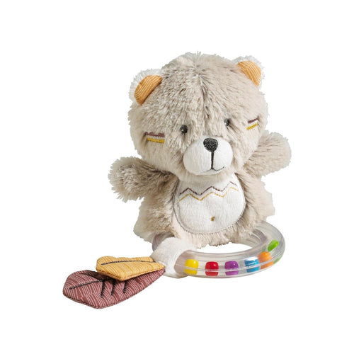 Hochet Ours En Velours Beige