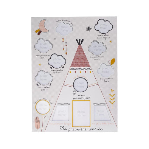 Pèle-Mêle 12 Photos En Bois Beige Tipi