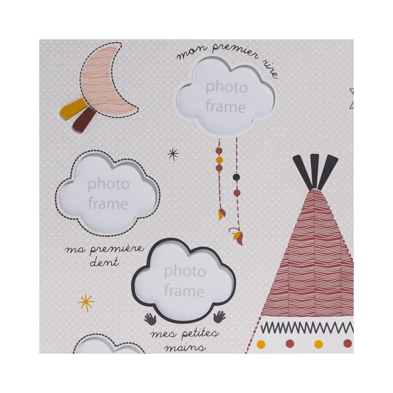 Pèle-Mêle 12 Photos En Bois Beige Tipi