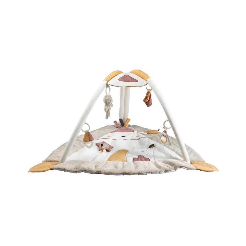 Tapis D'Éveil Tipi Bébé 77X77Cm En Polyester Beige