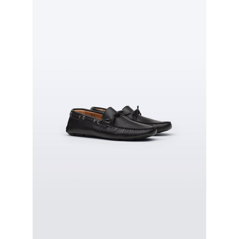 Fursac - Black Grain Leather Loafers