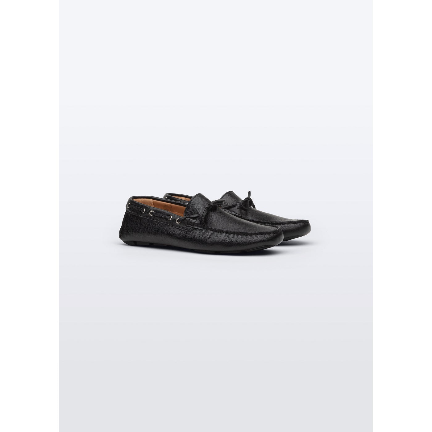 Fursac - Mocasines de piel granulada - Negro - Hombre