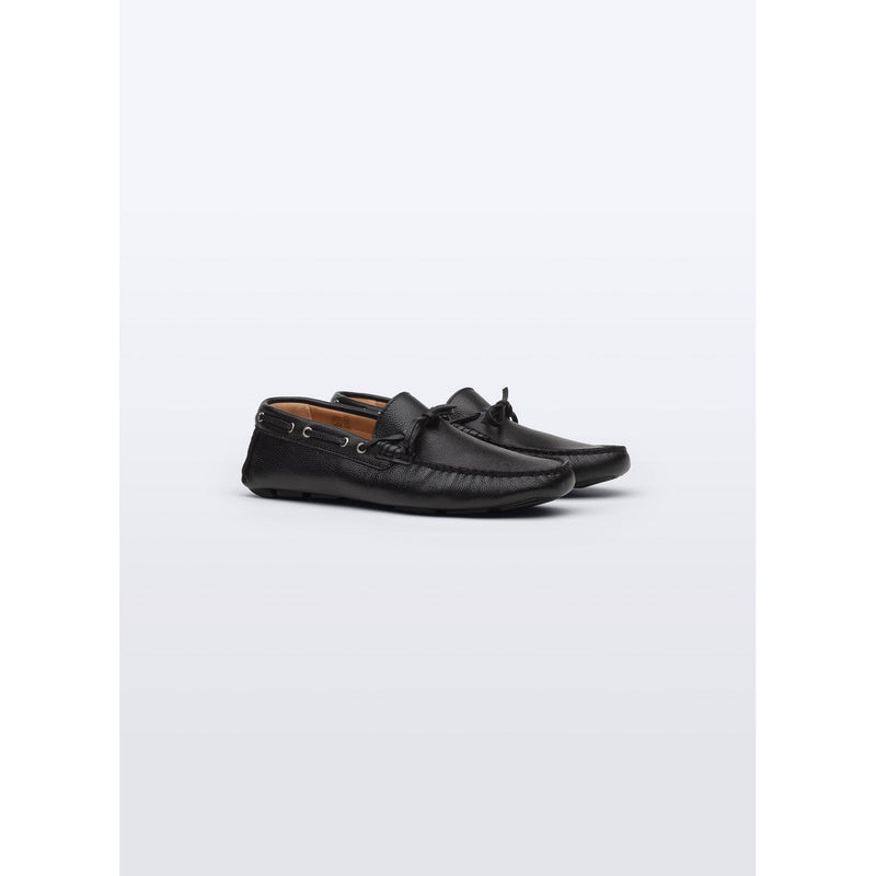Fursac - Mocassins En Cuir Grainé - Noir - Homme