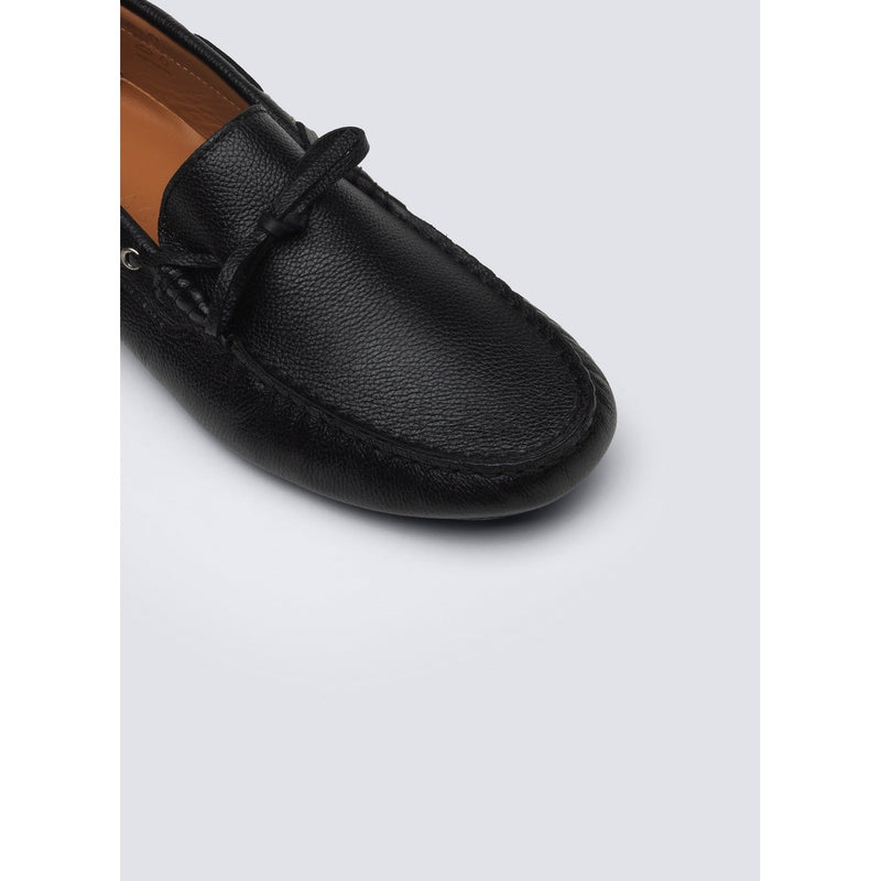 Fursac - Mocassins En Cuir Grainé - Noir - Homme