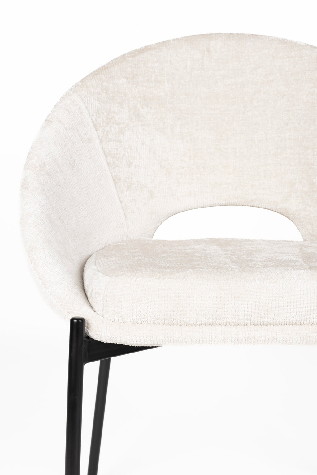 Dando - Dining Chair - Polyester - Off-White/Off-White