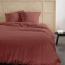 Comforter Set (Cover + Pillowcases) - 100% Cotton Gauze - Brick