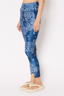 Legging Fleur - Bandana Bleu