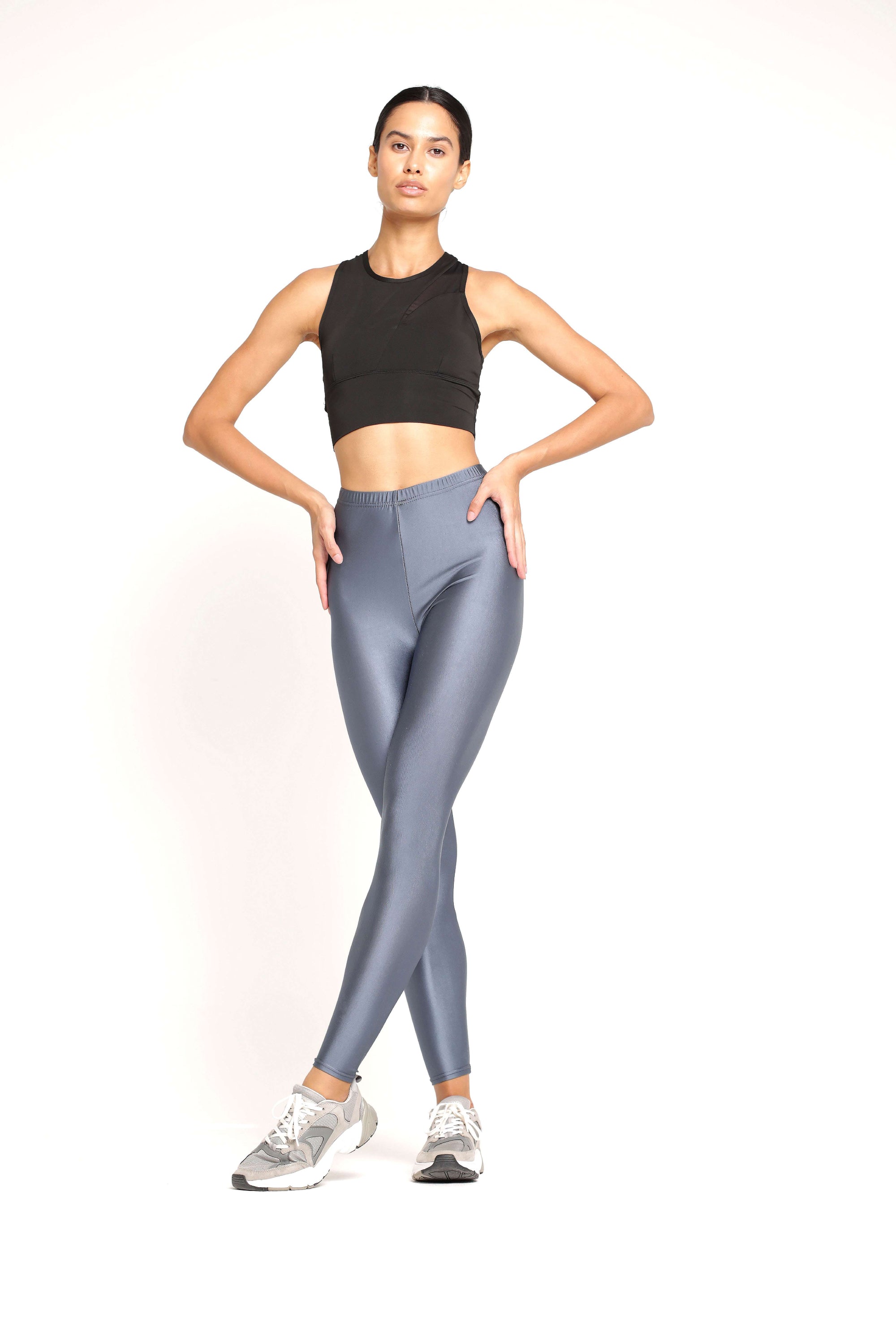 Gray Anti-Perspirant Women's Sports Leggings