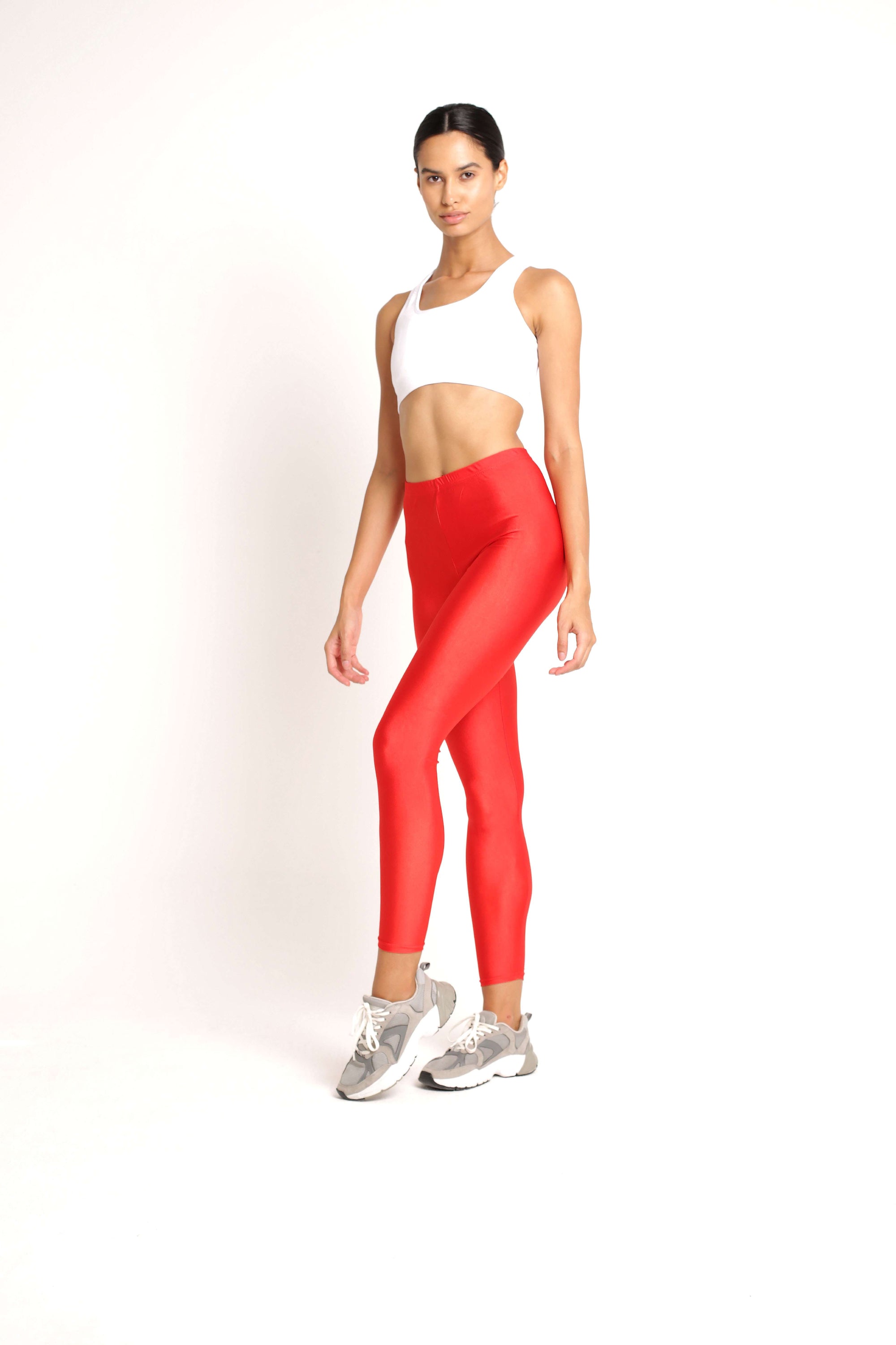 Women's Anti-Perspirant Sports Leggings red