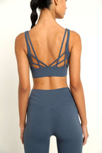 Leggings deportivos de cintura alta para mujer azul marino