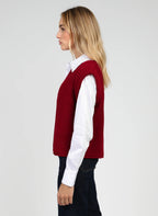Cardigan Sans Manche Legringoly Cerise
