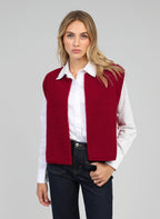 Cardigan Sans Manche Legringoly Cerise