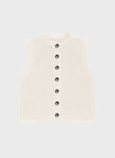 Cardigan Sans Manche Lejicky Écru