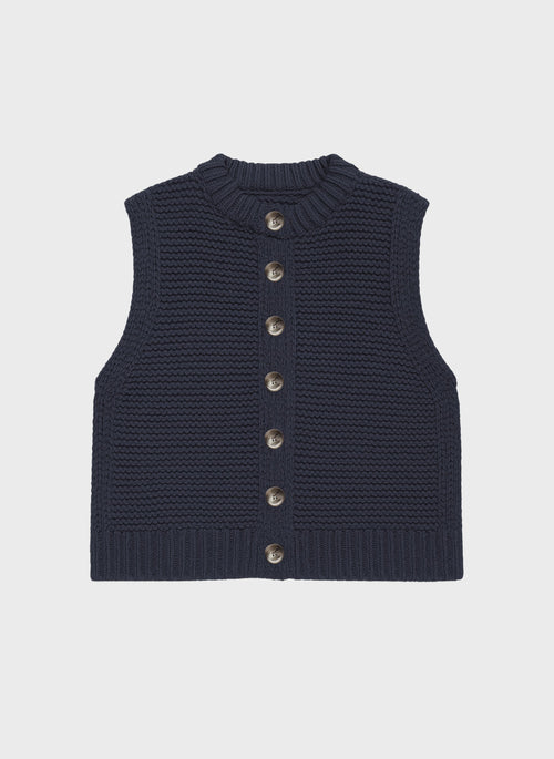 Cardigan Sans Manche Lejicky Marine