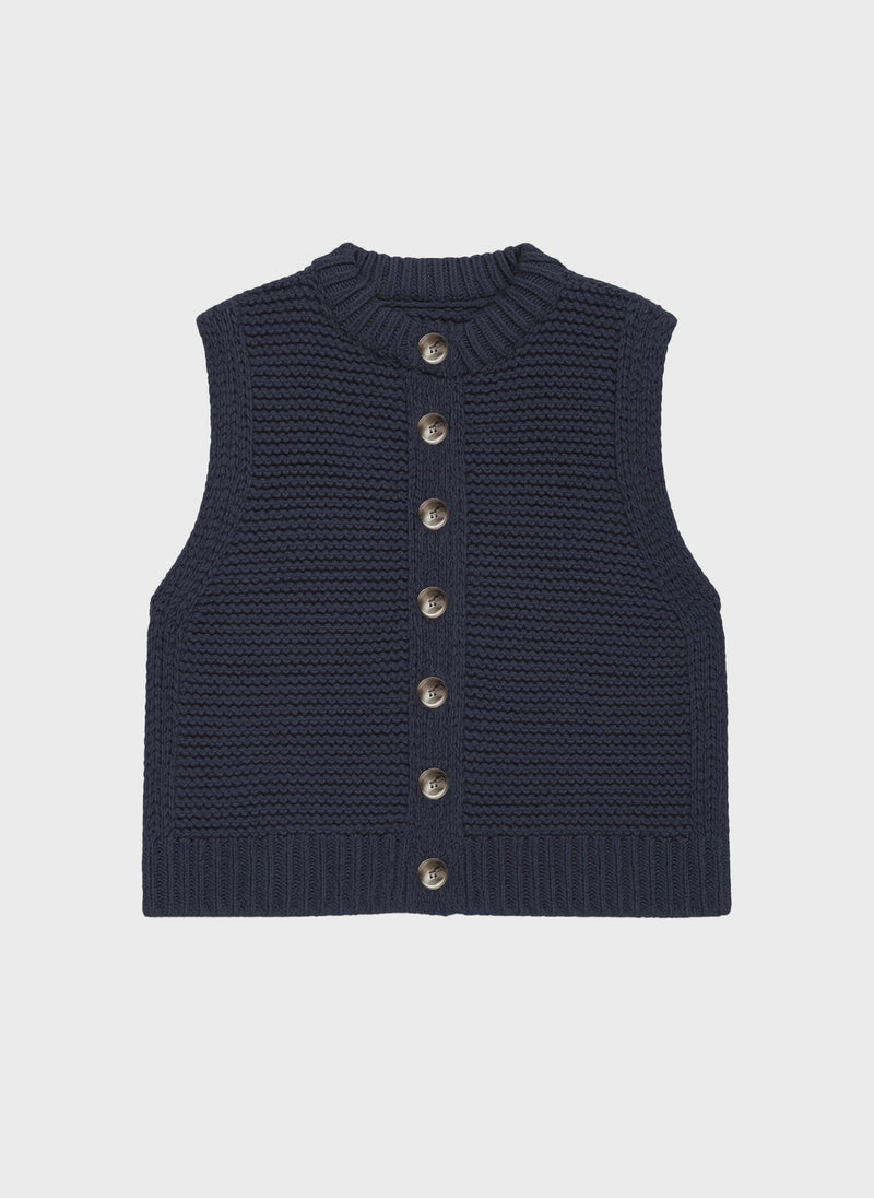 Cardigan Sans Manche Lejicky Marine